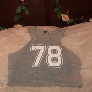 Gray crop top from forever 21